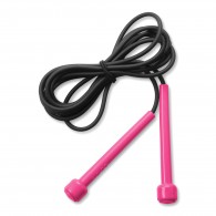 Скакалка для фитнеса INDIGO (шнур ПВХ) регулируемая длина SM-405 2,85м Розово-черный